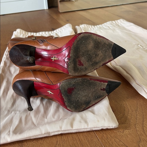 CESARE PACIOTTI RANDALL COGNAC LEATHER KNEE HIGH BOOTS - Picture 8 of 11